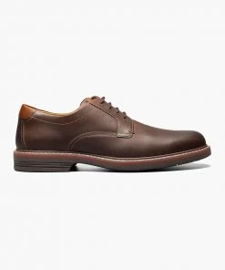 'Florsheim' Men's Norwalk Plain Toe Oxford - Brown Crazy Horse