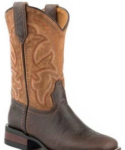 'Roper' Kids' 9" Monterey Square Toe - Brown / Tan