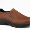 KARMAN ROPER 'Roper' Men's Tumbled Leather Performance Slip On - Brown