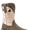 KARMAN ROPER 'Roper' Men's 11" Wilder Embroidered Square Toe - Brown / White