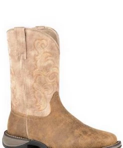 KARMAN ROPER 'Roper' Men's 11" Wilder II Western Square Toe Roper - Tan