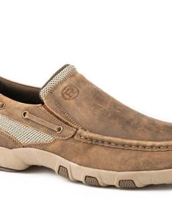 KARMAN ROPER 'Roper' Men's Docks Leather Driving Moc - Brown