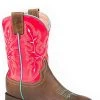 'Roper' Big Kids Girls' Square Toe - Brown / Pink 1 'Roper' Big Kids Girls' Square Toe - Brown / Pink