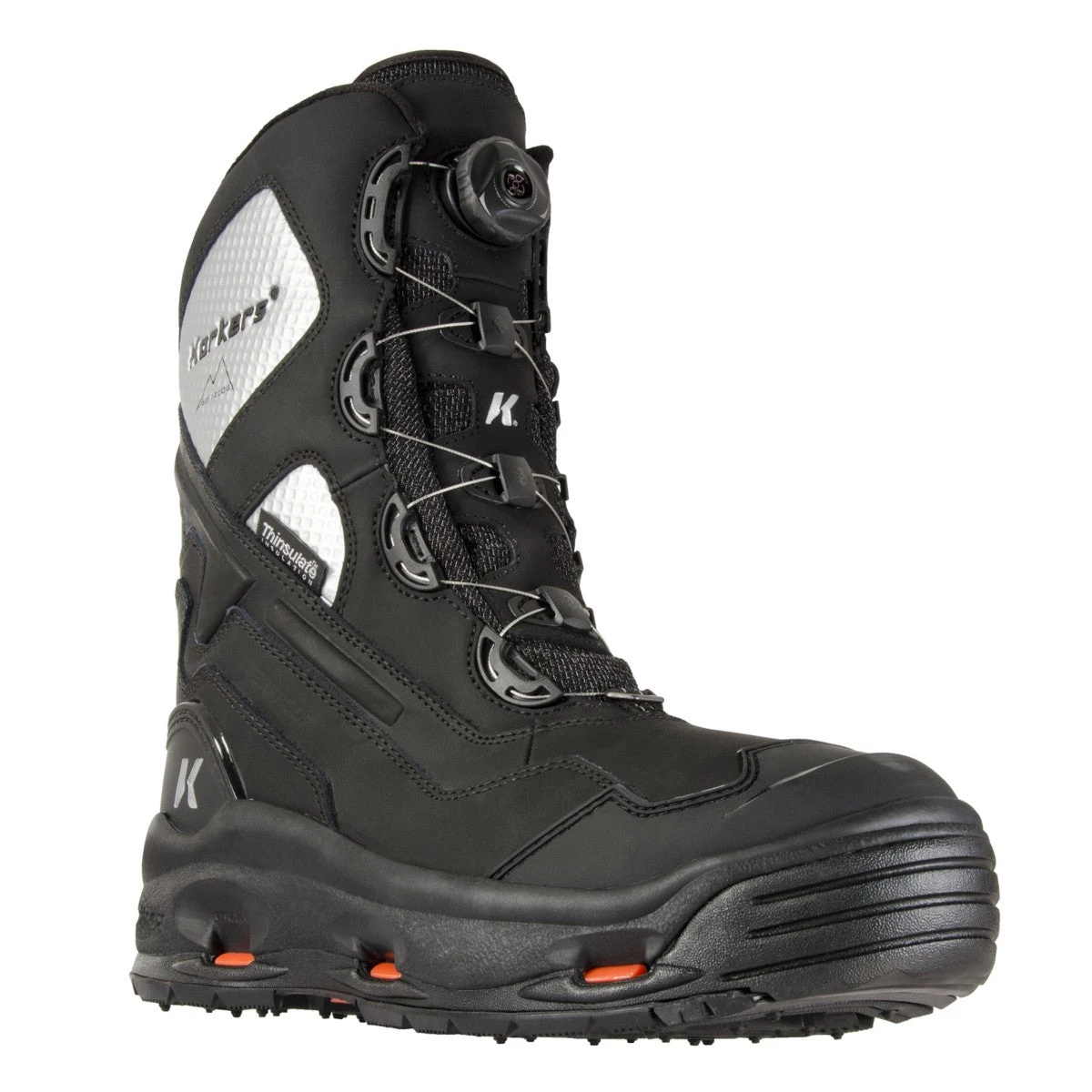 KORKER'S PRODUCTS, LLC 'Korkers' Men's Polar Vortex 1200GR Snow/Ice Trec Soles - Black 4 KORKER'S PRODUCTS, LLC 'Korkers' Men's Polar Vortex 1200GR Snow/Ice Trec Soles - Black
