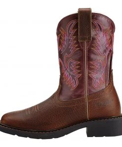 'Ariat' Women's Krista EH Steel Toe - Plum / Burgundy / Dark Tan