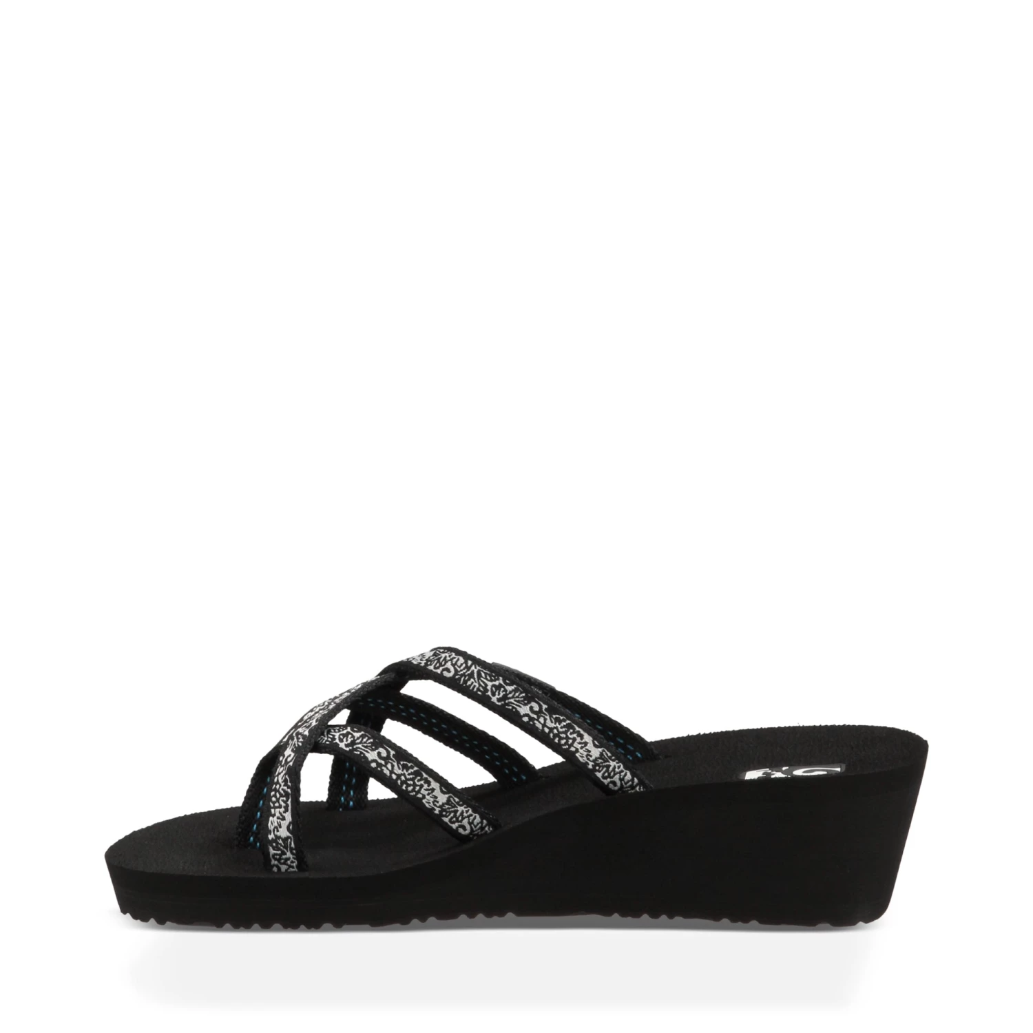 'Teva' Women's Mush Mandlyn Wedge Sandal - Black / White Floral 7 'Teva' Women's Mush Mandlyn Wedge Sandal - Black / White Floral