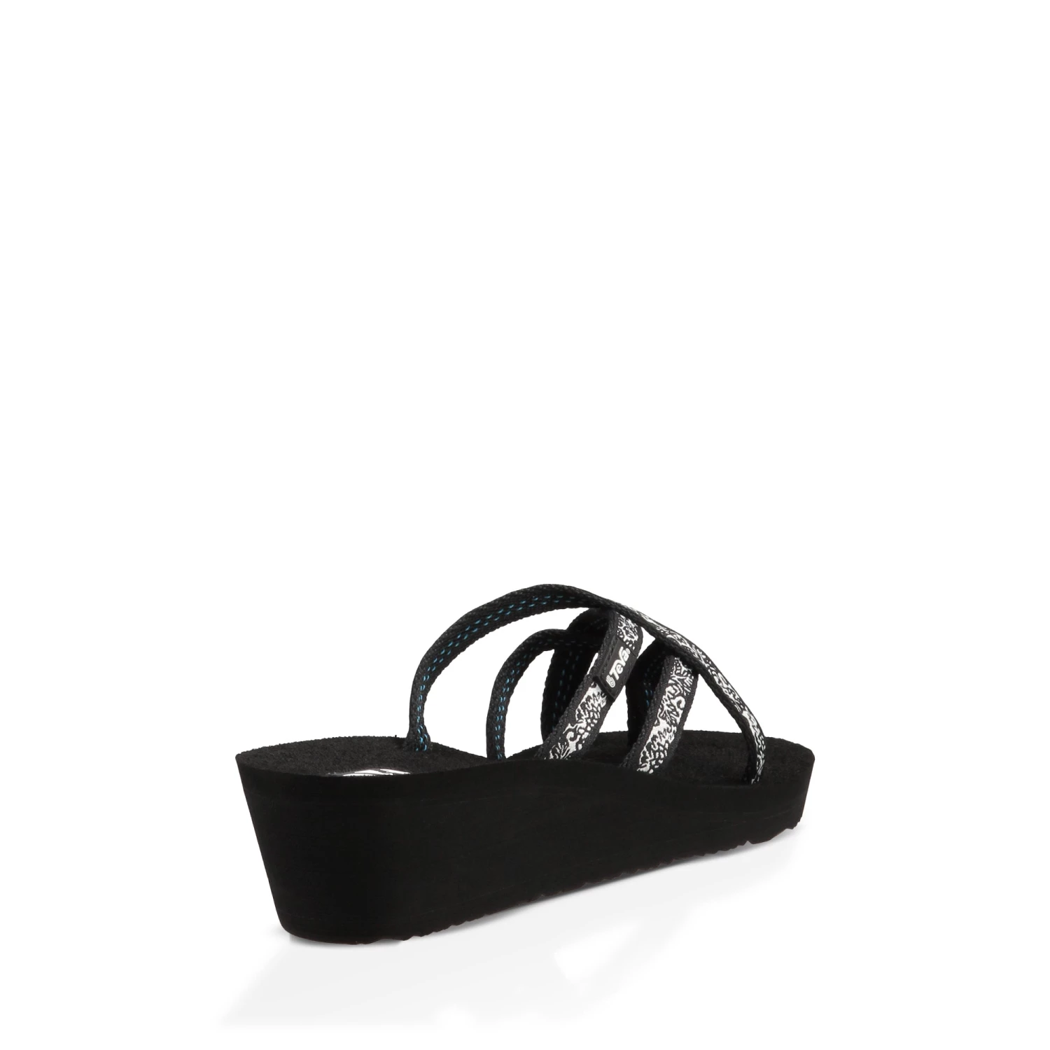 'Teva' Women's Mush Mandlyn Wedge Sandal - Black / White Floral 5 'Teva' Women's Mush Mandlyn Wedge Sandal - Black / White Floral