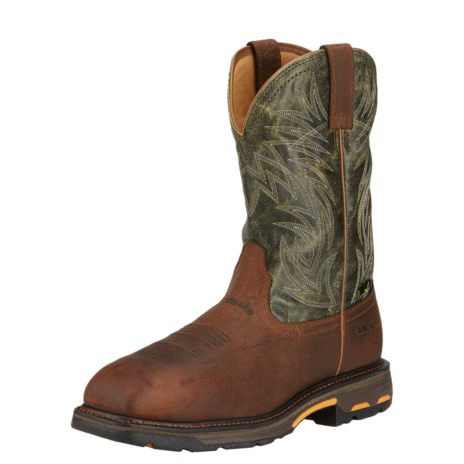 'Ariat' Men's 11" Workhog MetGuard EH Comp Toe - Brown / Marbled Green 4 'Ariat' Men's 11" Workhog MetGuard EH Comp Toe - Brown / Marbled Green