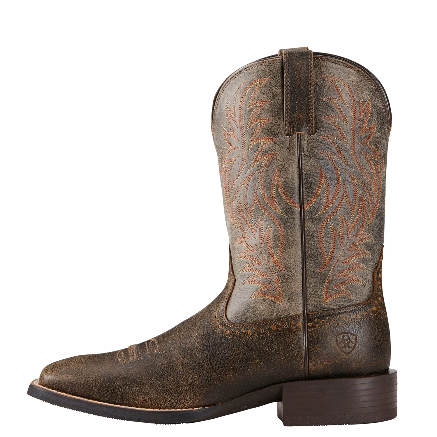 'Ariat' Men's 11" Sport Western Square Toe - Brooklyn Brown / Grey 3 'Ariat' Men's 11" Sport Western Square Toe - Brooklyn Brown / Grey