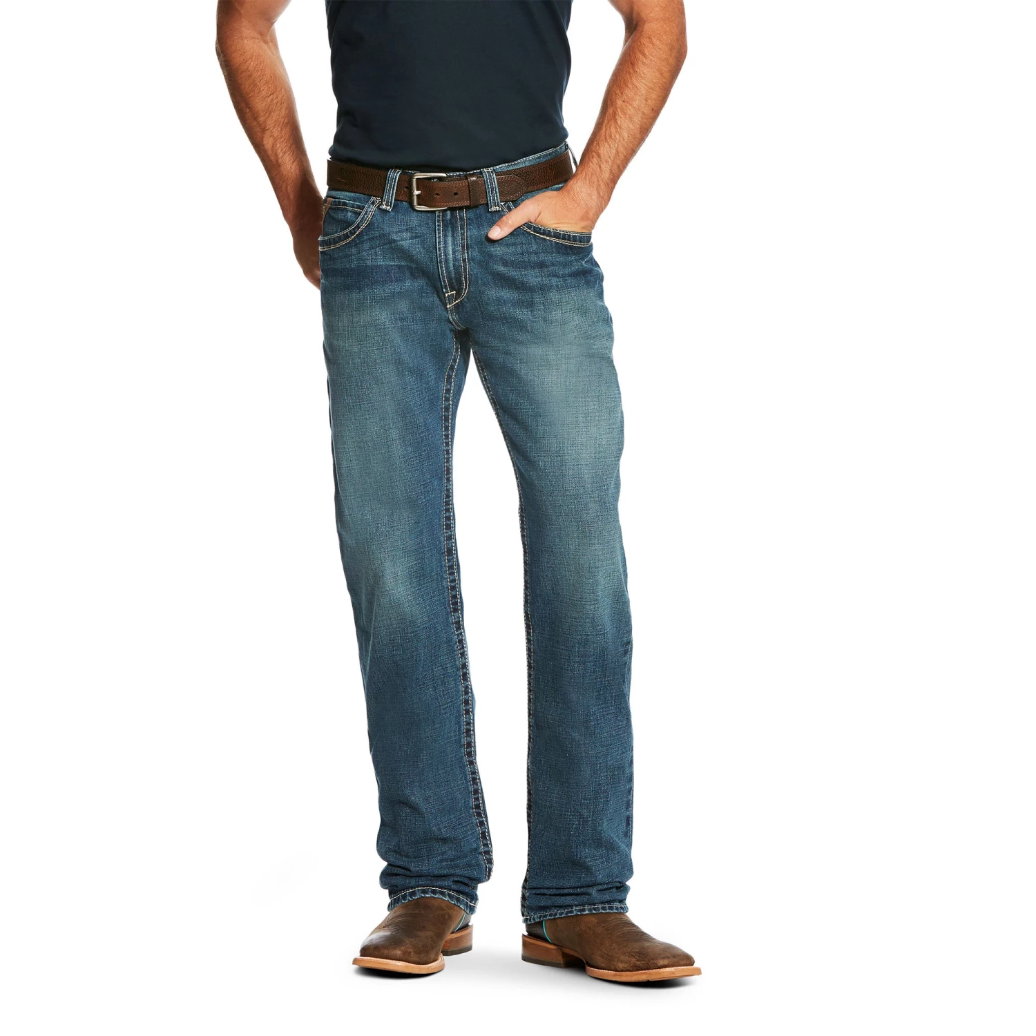 Ariat M3 Loose Gulch Straight Leg - Medium Wash Denim Men 3 Ariat M3 Loose Gulch Straight Leg - Medium Wash Denim Men