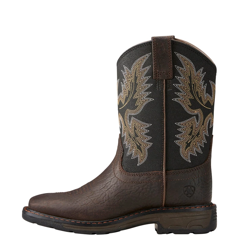 'Ariat' Youth Workhog Square Toe - Brown 3 'Ariat' Youth Workhog Square Toe - Brown