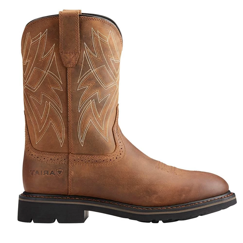 'Ariat' Men's 10" Everett Western Work Soft Toe - Brown 3 'Ariat' Men's 10" Everett Western Work Soft Toe - Brown
