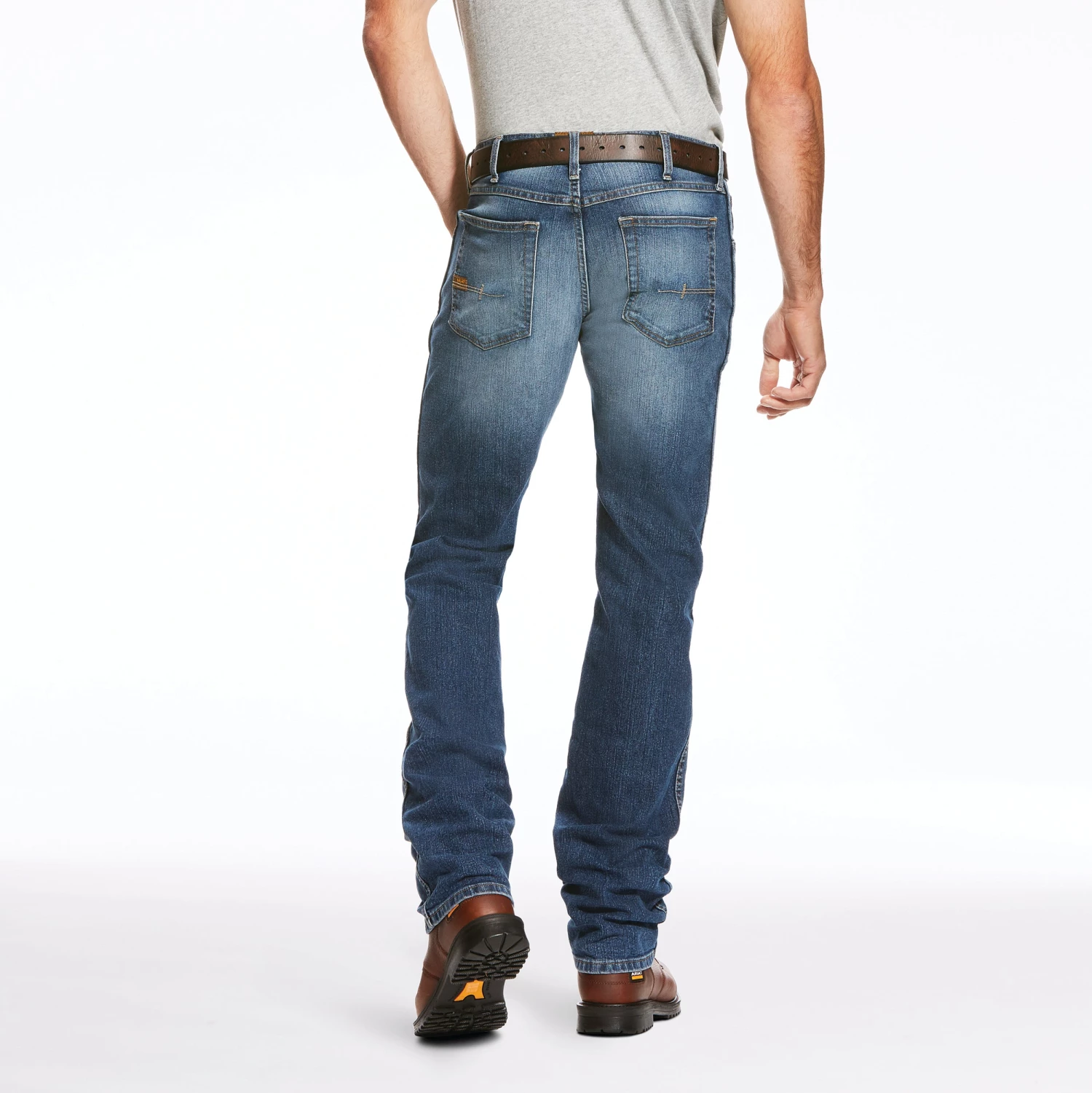 'Ariat' Men's Rebar M3 Loose DuraStretch Straight Leg - Blue Haze 4 'Ariat' Men's Rebar M3 Loose DuraStretch Straight Leg - Blue Haze