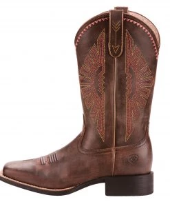 Women 'Ariat' Men's 11" Round Up Rio Western Square Toe - Naturally Distressed Brown
