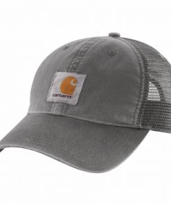 'Carhartt' Men's Adjustable Canvas Mesh-Back Cap - Gravel