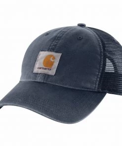 'Carhartt' Men's Adjustable Canvas Mesh-Back Cap - Navy