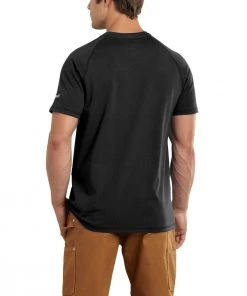 'Carhartt' Men's Midweight Force® Cotton Pocket T-Shirt - Black