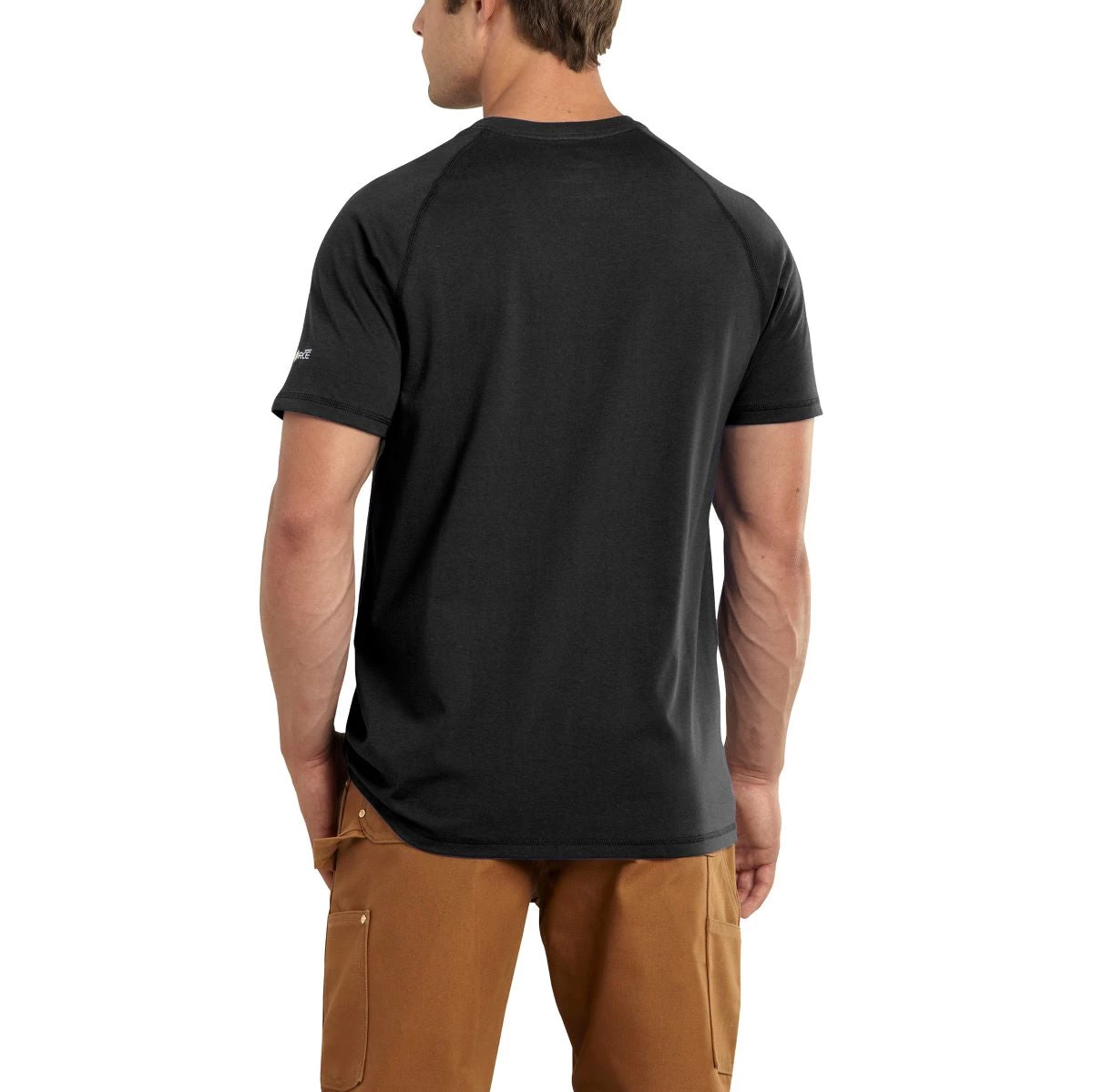 'Carhartt' Men's Midweight Force® Cotton Pocket T-Shirt - Black 4 'Carhartt' Men's Midweight Force® Cotton Pocket T-Shirt - Black