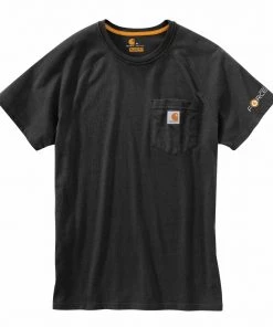 'Carhartt' Men's Midweight Force® Cotton Pocket T-Shirt - Black 7 'Carhartt' Men's Midweight Force® Cotton Pocket T-Shirt - Black