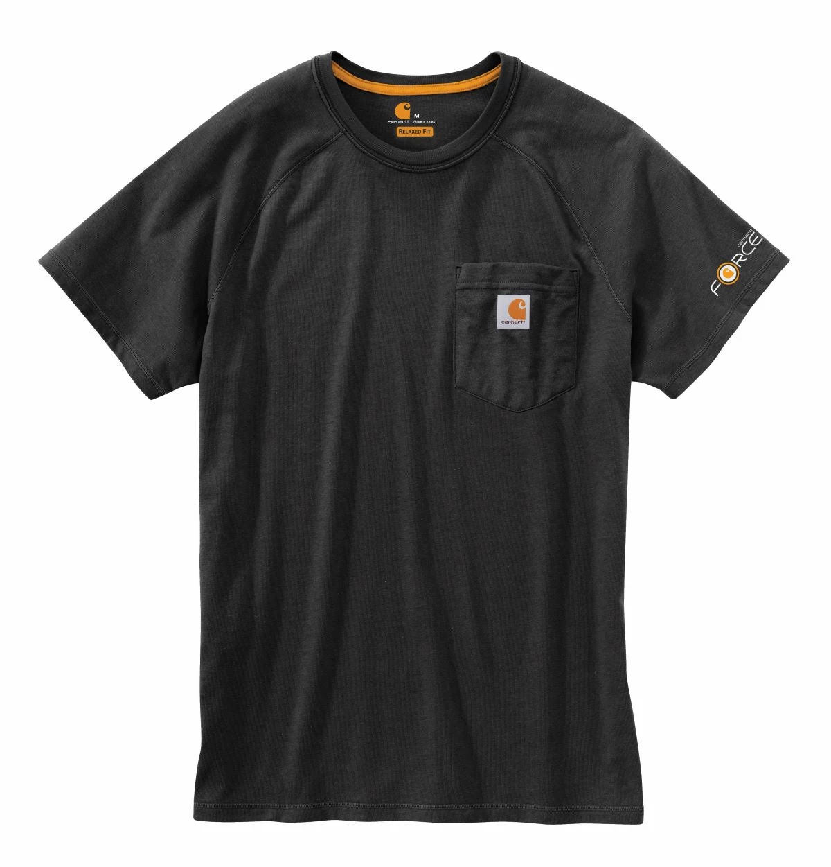 'Carhartt' Men's Midweight Force® Cotton Pocket T-Shirt - Black 5 'Carhartt' Men's Midweight Force® Cotton Pocket T-Shirt - Black