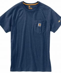 'Carhartt' Men's Midweight Force® Cotton Pocket T-Shirt - Light Huron Heather
