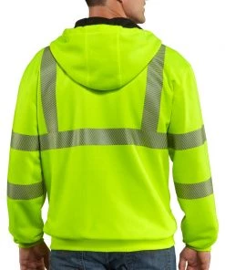 'Carhartt' Men's High-Visibility Class 3 Thermal Lined Sweatshirt - Brite Lime 7 'Carhartt' Men's High-Visibility Class 3 Thermal Lined Sweatshirt - Brite Lime
