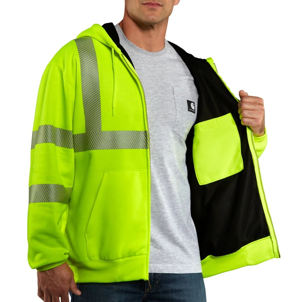 'Carhartt' Men's High-Visibility Class 3 Thermal Lined Sweatshirt - Brite Lime 3 'Carhartt' Men's High-Visibility Class 3 Thermal Lined Sweatshirt - Brite Lime