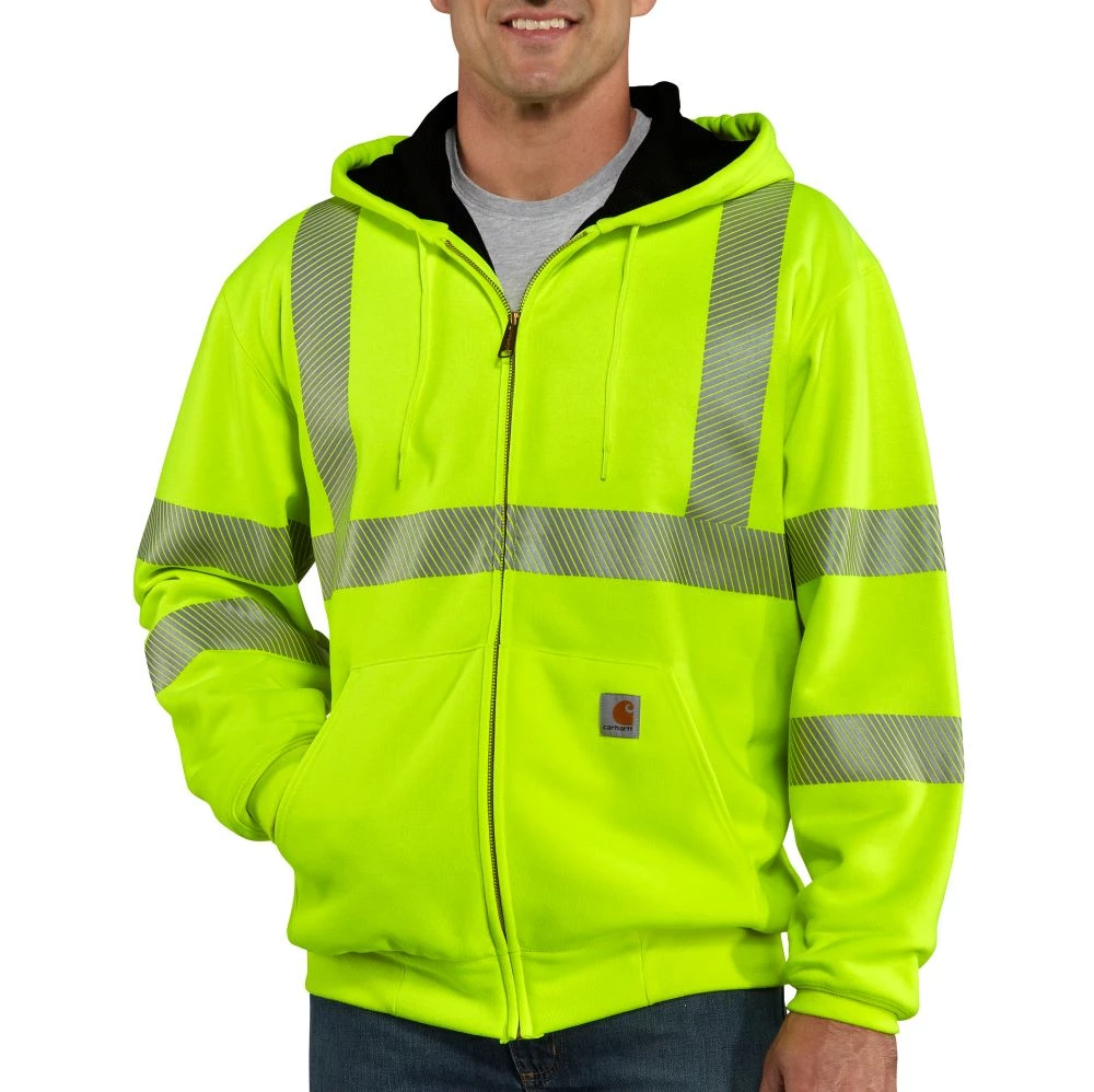 'Carhartt' Men's High-Visibility Class 3 Thermal Lined Sweatshirt - Brite Lime 4 'Carhartt' Men's High-Visibility Class 3 Thermal Lined Sweatshirt - Brite Lime