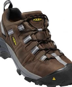 'Keen Utility' Men's Detroit Low ESD Steel Toe - Brown / Grey