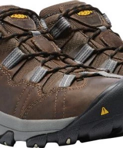 'Keen Utility' Men's Detroit Low ESD Steel Toe - Brown / Grey
