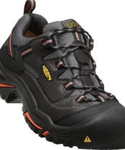 'Keen Utility' Men's Braddock Low Steel Toe - Black / Grey / Orange