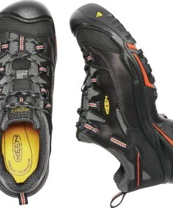 'Keen Utility' Men's Braddock Low Steel Toe - Black / Grey / Orange