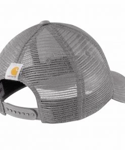 'Carhartt' Men's Canvas Mesh-Back Logo Graphic Cap - Asphalt