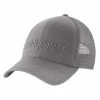 'Carhartt' Men's Canvas Mesh-Back Logo Graphic Cap - Asphalt