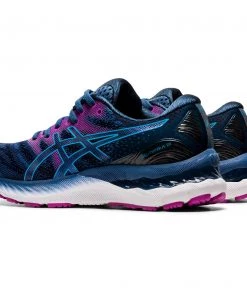 ASICS AMERICA CORP 'ASICS' Women's Gel Nimbus 23 - Grand Shark / Digital Aqua 15 ASICS AMERICA CORP 'ASICS' Women's Gel Nimbus 23 - Grand Shark / Digital Aqua