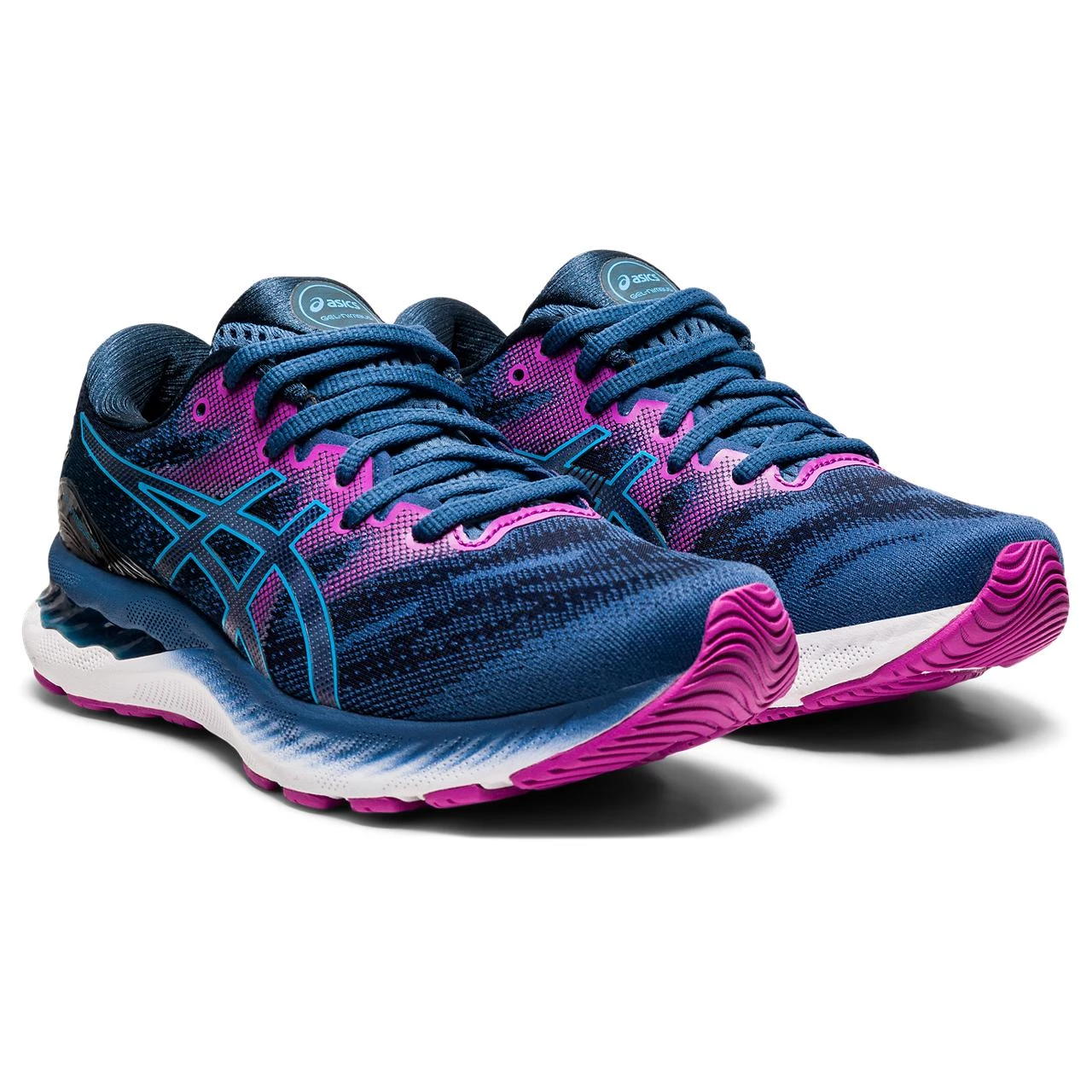 ASICS AMERICA CORP 'ASICS' Women's Gel Nimbus 23 - Grand Shark / Digital Aqua 4 ASICS AMERICA CORP 'ASICS' Women's Gel Nimbus 23 - Grand Shark / Digital Aqua