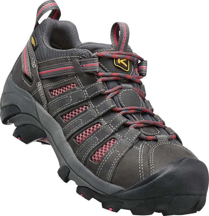 'Keen Utility' Women's Flint Low EH Steel Toe - Magnet Grey / Rose Pink 6 'Keen Utility' Women's Flint Low EH Steel Toe - Magnet Grey / Rose Pink