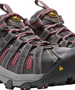 'Keen Utility' Women's Flint Low EH Steel Toe - Magnet Grey / Rose Pink 19 'Keen Utility' Women's Flint Low EH Steel Toe - Magnet Grey / Rose Pink