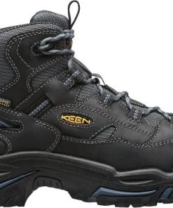 'Keen Utility' Men's Braddock Mid EH WP Soft Toe - Black / Grey / Blue