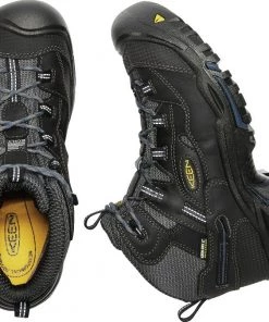 'Keen Utility' Men's Braddock Mid EH WP Soft Toe - Black / Grey / Blue