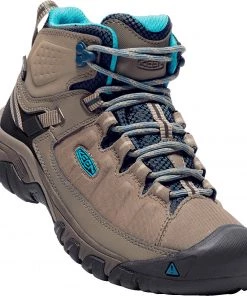 Keen Outdoor 'Keen' Women's Targhee EXP WP Mid Hiker - Brindle / Blue Coral 13 Keen Outdoor 'Keen' Women's Targhee EXP WP Mid Hiker - Brindle / Blue Coral