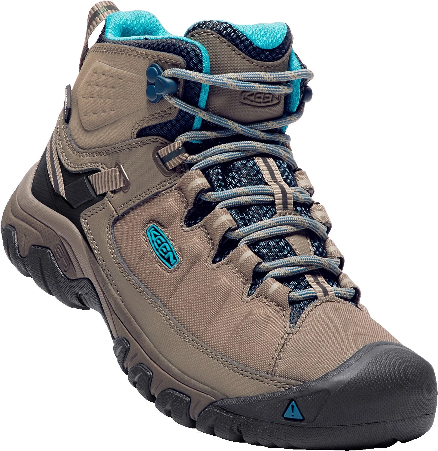 Keen Outdoor 'Keen' Women's Targhee EXP WP Mid Hiker - Brindle / Blue Coral 8 Keen Outdoor 'Keen' Women's Targhee EXP WP Mid Hiker - Brindle / Blue Coral
