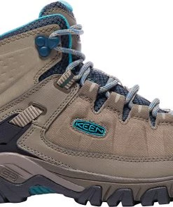 Keen Outdoor 'Keen' Women's Targhee EXP WP Mid Hiker - Brindle / Blue Coral