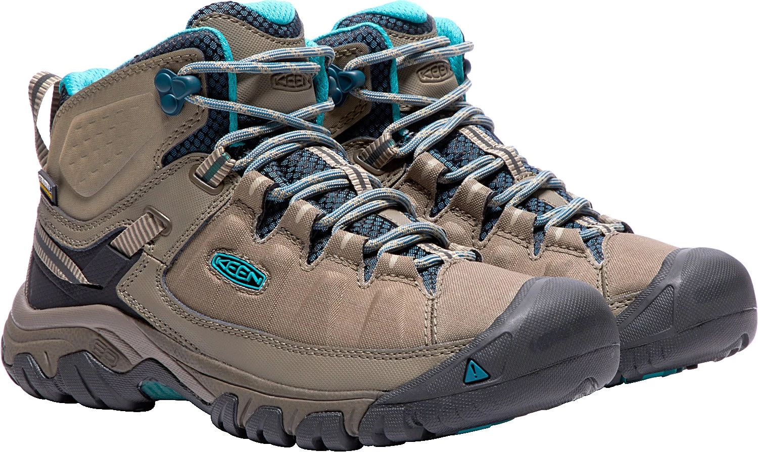 Keen Outdoor 'Keen' Women's Targhee EXP WP Mid Hiker - Brindle / Blue Coral 6 Keen Outdoor 'Keen' Women's Targhee EXP WP Mid Hiker - Brindle / Blue Coral
