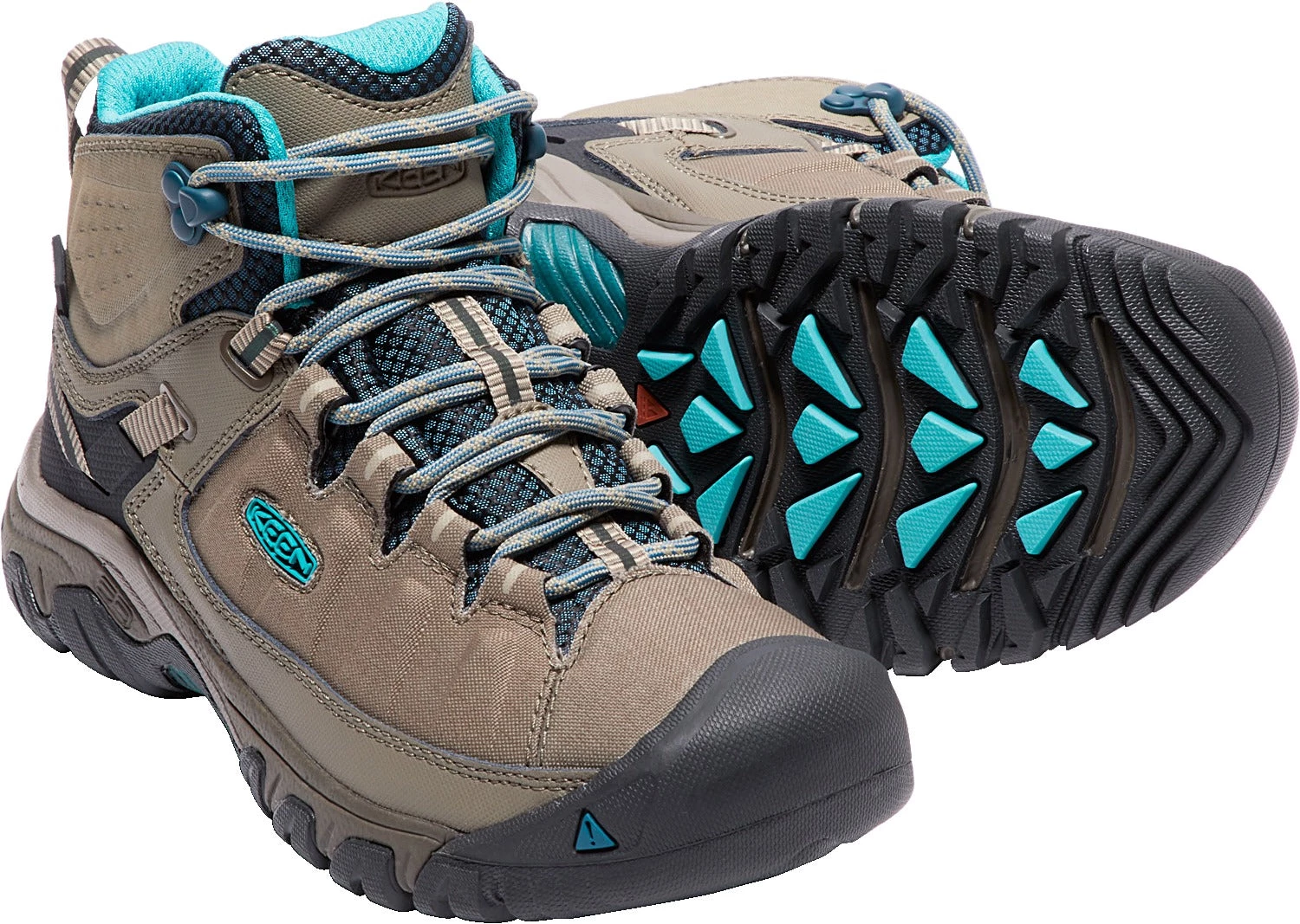 Keen Outdoor 'Keen' Women's Targhee EXP WP Mid Hiker - Brindle / Blue Coral 7 Keen Outdoor 'Keen' Women's Targhee EXP WP Mid Hiker - Brindle / Blue Coral