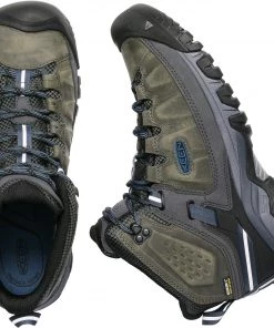 Keen Outdoor 'Keen' Men's Targhee III WP Mid Hiker - Steel Grey / Captain's Blue