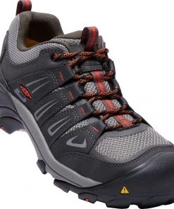 'Keen Utility' Men's Boulder Low EH Steel Toe - Black / Grey / Orange