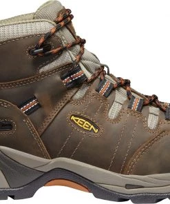 'Keen Utility' Men's Detroit XT Mid WP Soft Toe - Black Olive / Leather Brown