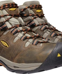 'Keen Utility' Men's Detroit XT Mid WP Soft Toe - Black Olive / Leather Brown