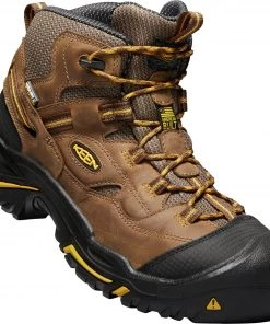 'Keen Utility' Men's Braddock Mid EH WP Soft Toe - Cascade Brown / Yellow / Black